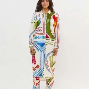 FARM Rio | Dresses | Iso Farm Rio Set White Our Stamps Shirtdress Iso ...